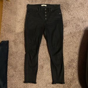 Madewell 10’ Hi Rise Petite black Denim Jeans
